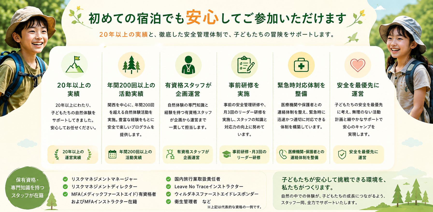 安心して参加できる取り組み
